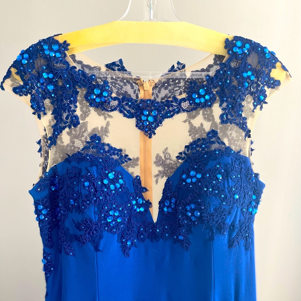 Riva Designs Royal Blue Floor Length Dress